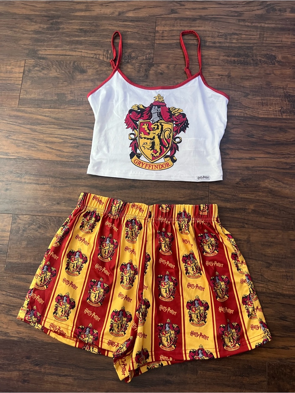 Gryffindor Women's Pajama Set - White & Red/Gold